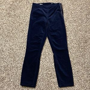 Gap Side Zip Blue Velvet Crop Leggings